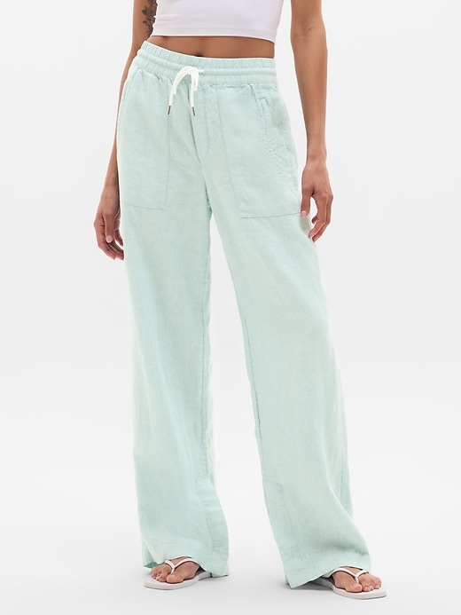 Image number 2 showing, Retreat Linen High Rise Wide Leg Pant
