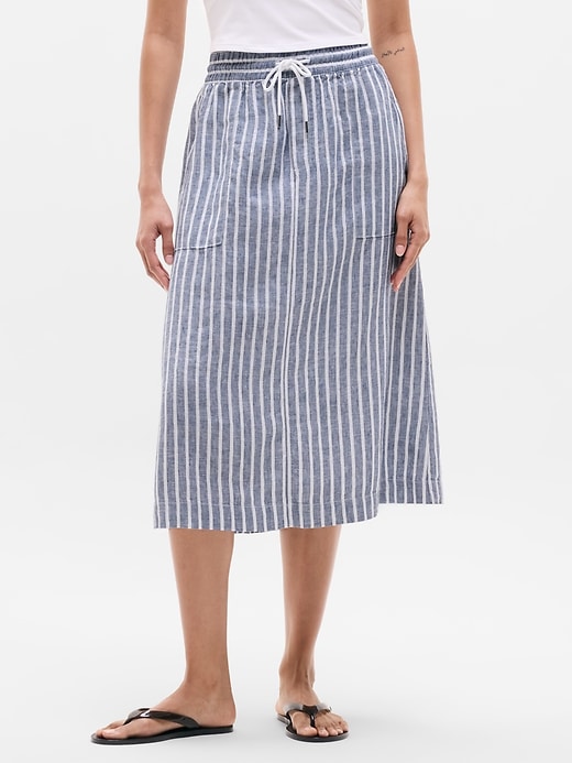 Image number 3 showing, Retreat Linen Midi Skirt