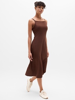 Signature Rib Apron Dress - Brown - image 4