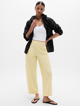 Skyline High Rise Barrel Leg Pant - Yellow - image 4
