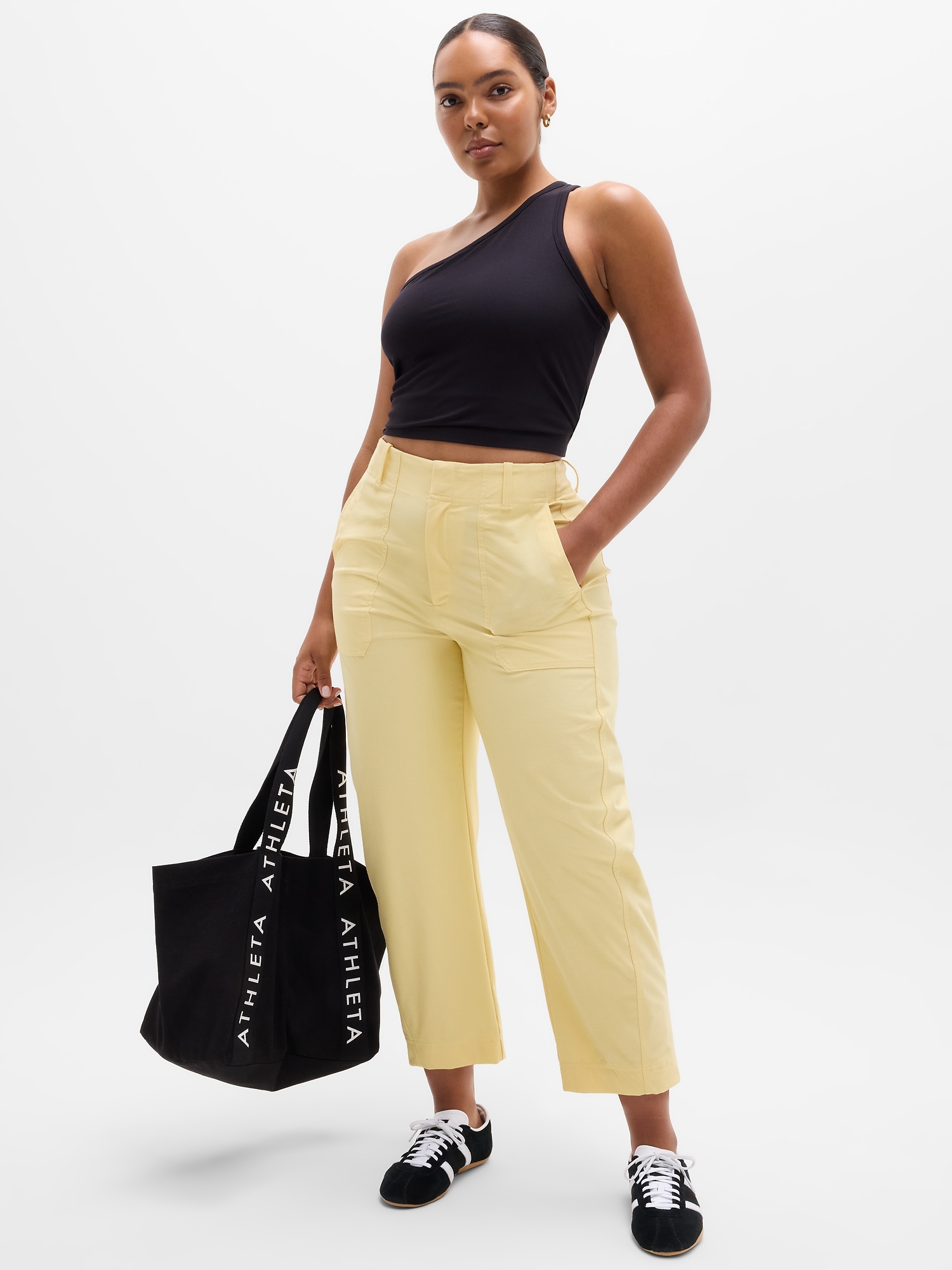 Skyline High Rise Barrel Leg Pant - Yellow