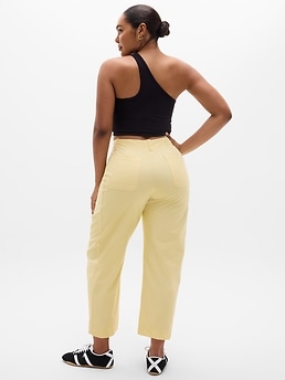 Skyline High Rise Barrel Leg Pant - Yellow - image 2