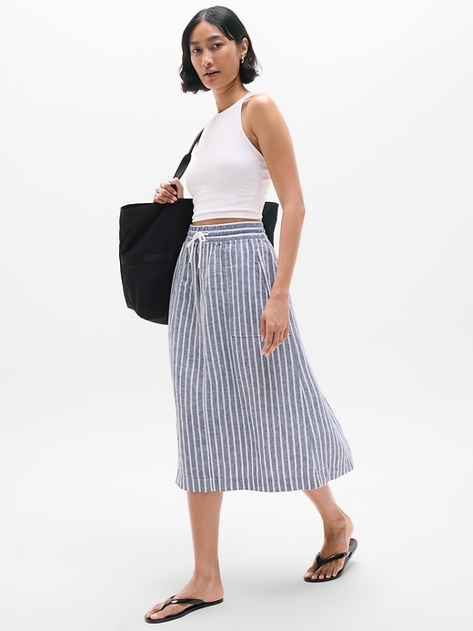 Image number 5 showing, Retreat Linen Midi Skirt