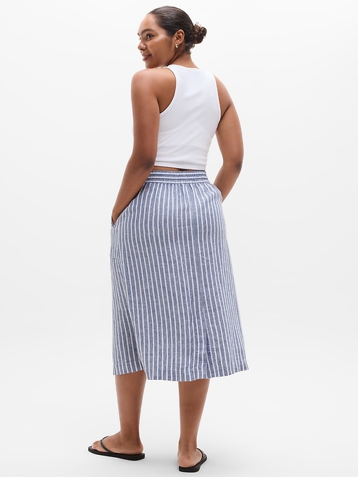 Image number 2 showing, Retreat Linen Midi Skirt