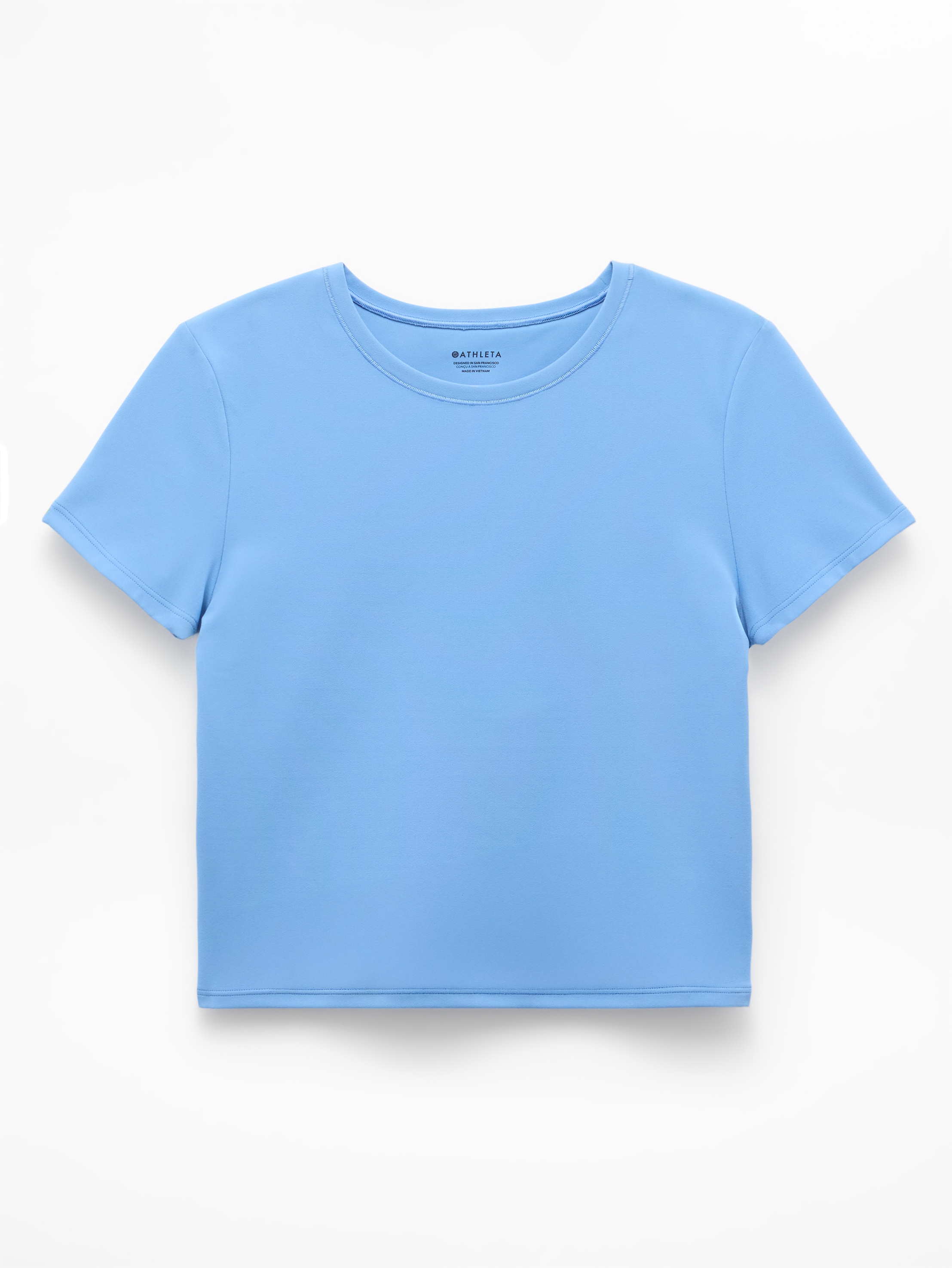 Athleta Transcend Open Back Tee - Blue (Waterfall)