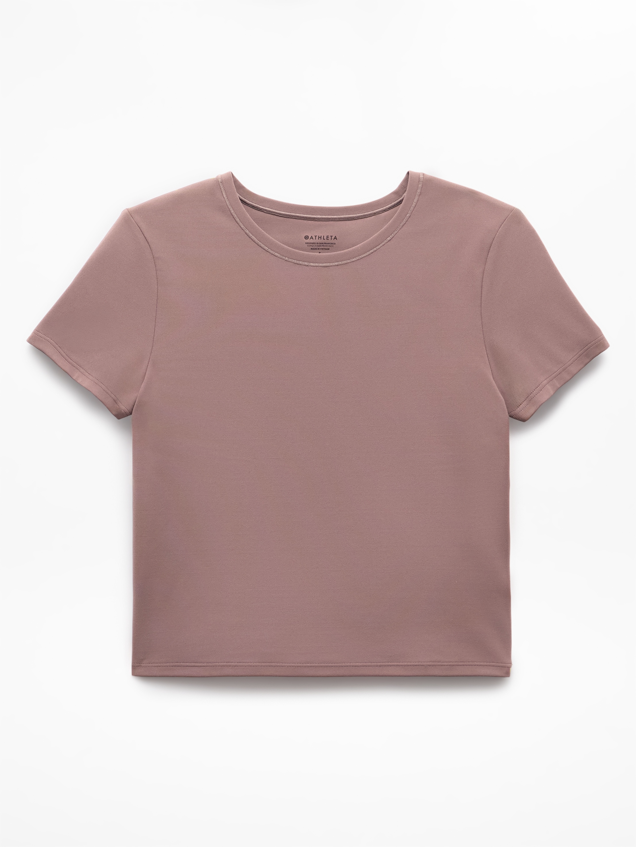 Athleta Transcend Open Back Tee - Brown (Driftwood)