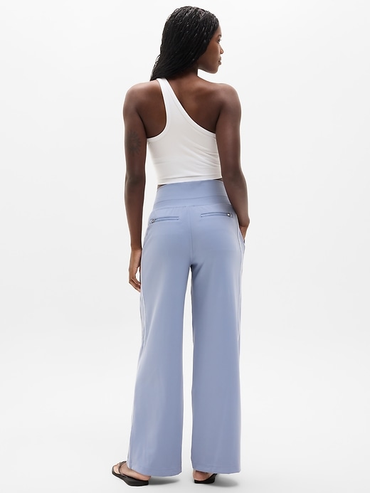 Image number 6 showing, Venice High Rise Track Stripe Wide Leg Pant