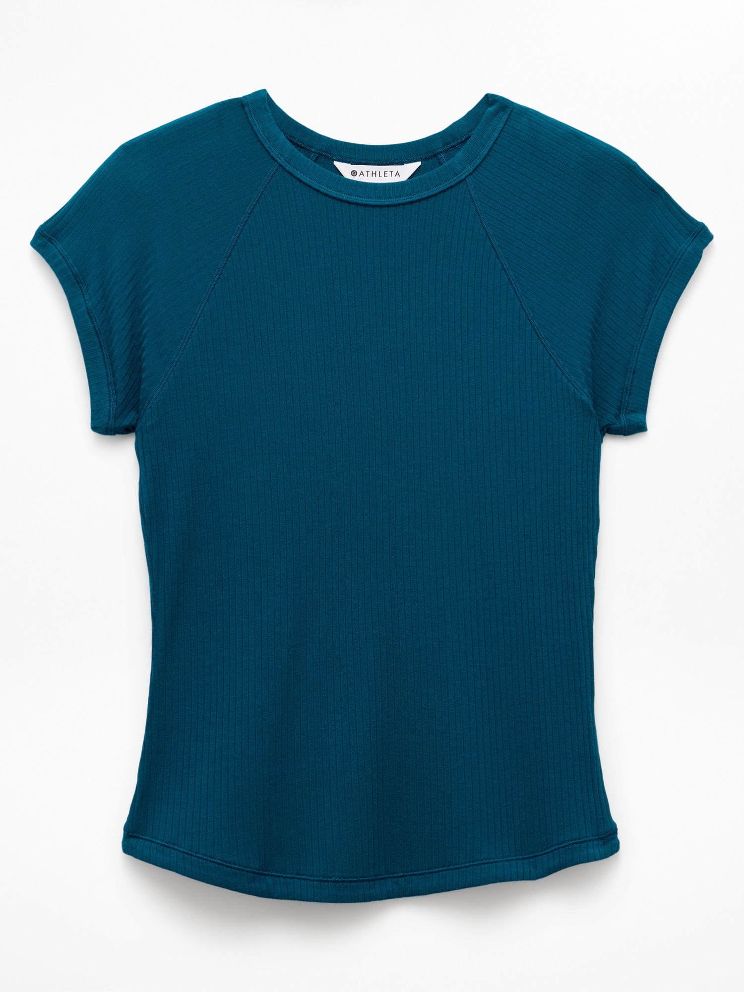 Женская футболка Athleta Perfect Rib, цвет: Бирюзовый — фото 7