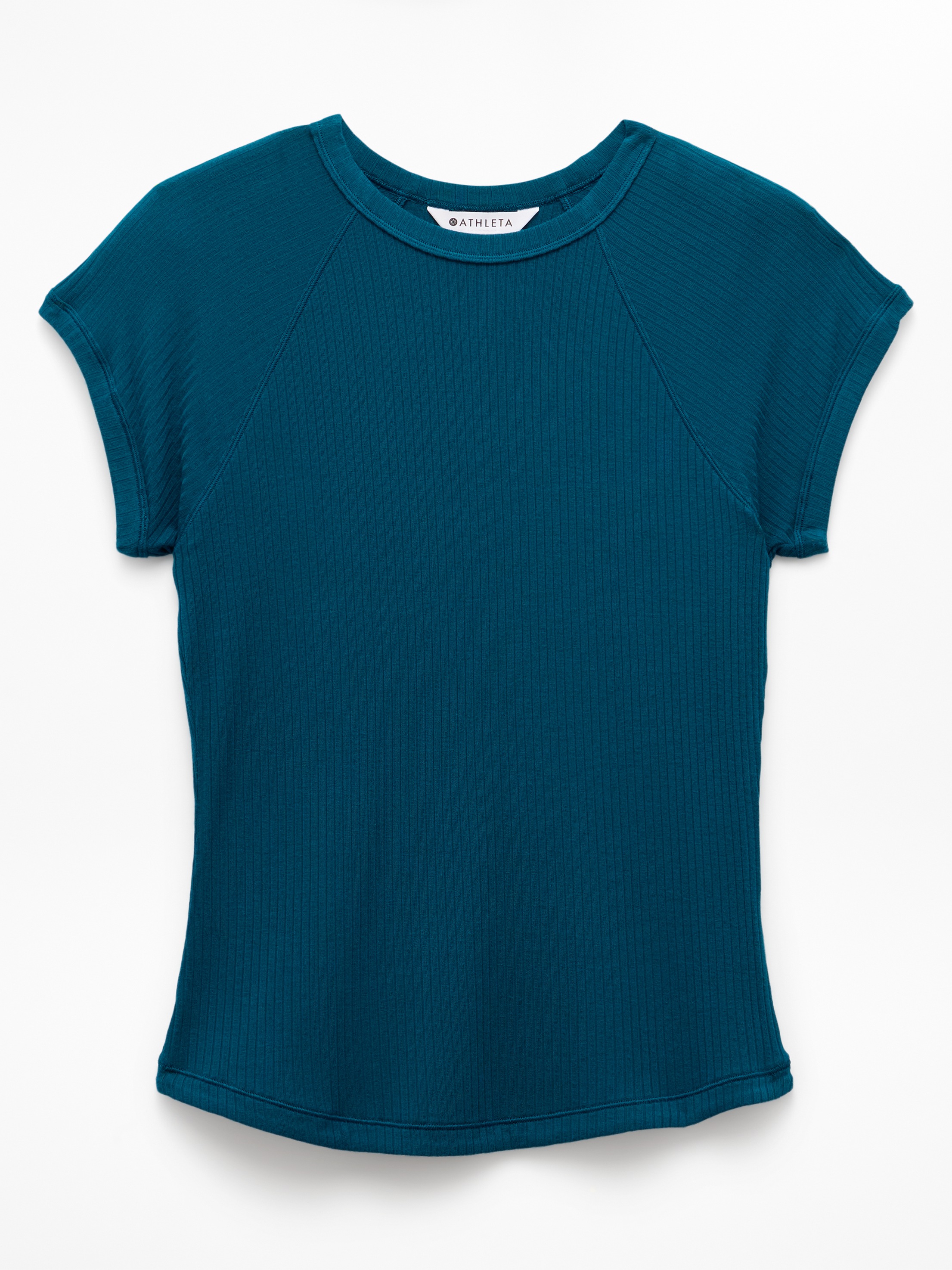Athleta Perfect Rib Tee - Green (Coastal Teal)