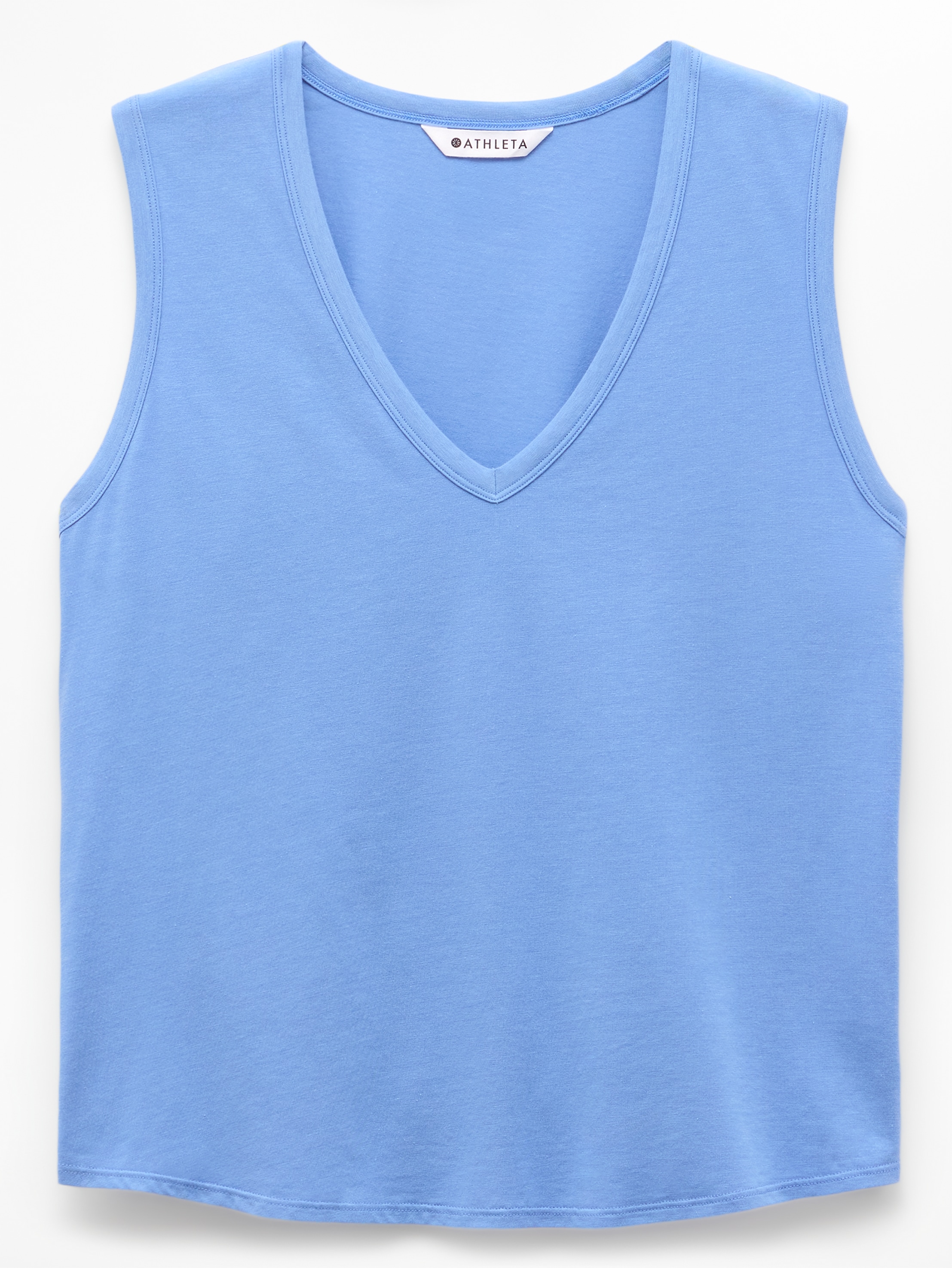 Athleta Foundation V-Neck Tank - Blue (Waterfall)