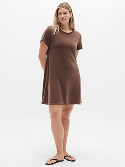 Seasoft Tee Dress - Brown - image 4