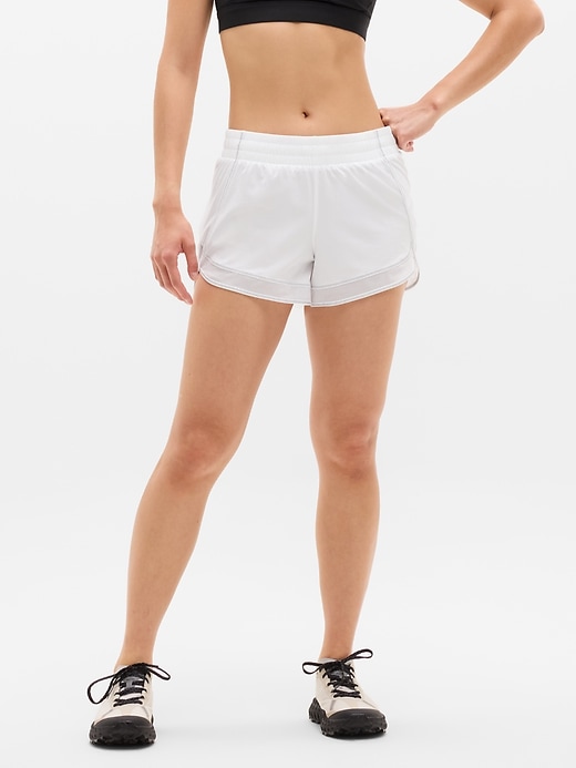 Image number 1 showing, Mesh Racer Run Mid Rise 4" Short