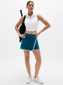 Crosscourt High Rise 14" Skort - Blue - image 2