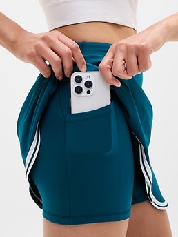 Crosscourt High Rise 14" Skort - Blue - image 4