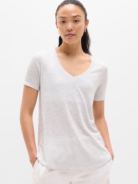 Breezy Scoop V-Neck Tee