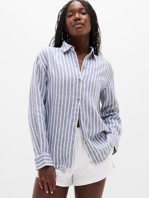Image number 1 showing, Retreat Linen Top