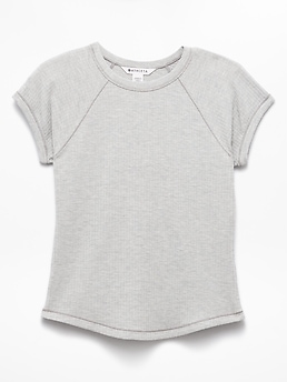 Athleta Perfect Rib Tee - Gray (Grey Heather)