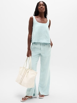 Retreat Linen Tank - Blue - image 2