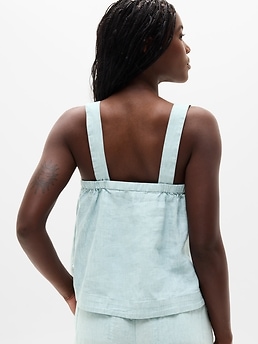 Retreat Linen Tank - Blue - image 3