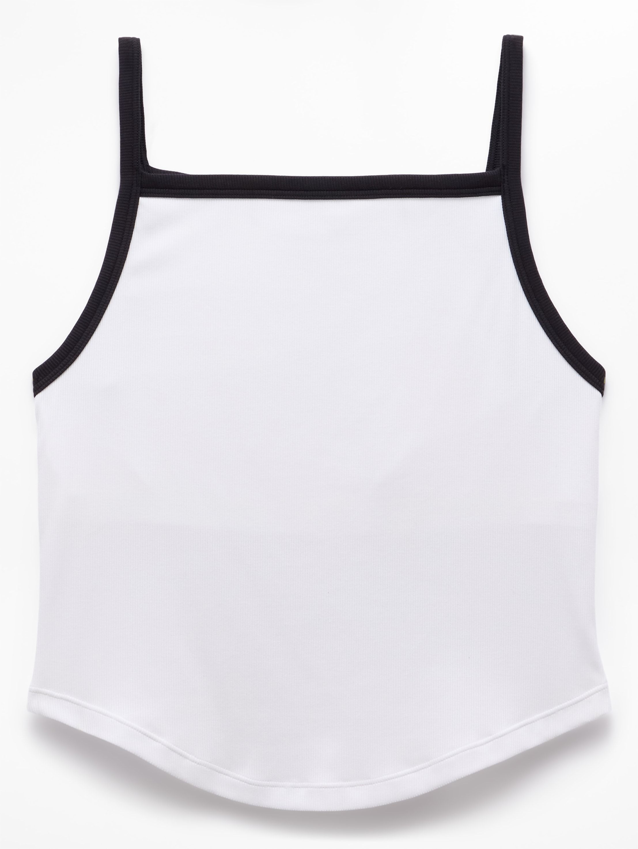 Athleta Signature Rib Apron Support Top - White (Bright White/Black)