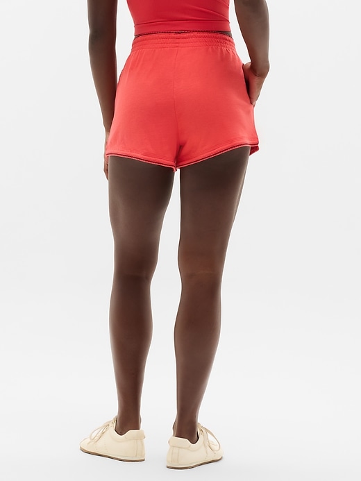 Image number 3 showing, Airy Cotton Terry Mid Rise Picot Shortie