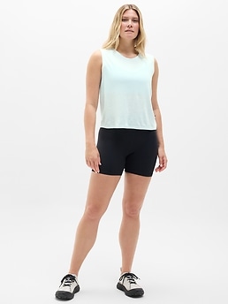 Getaway Linen Blend Muscle Tank - Blue - image 2