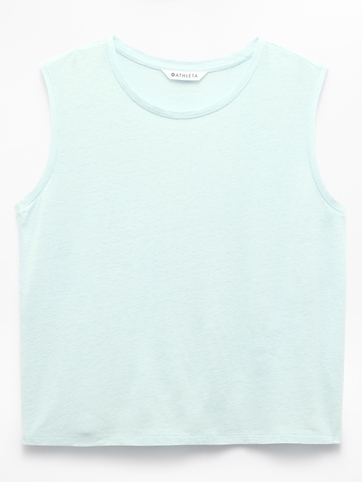 Image number 7 showing, Getaway Linen Blend Muscle Tank