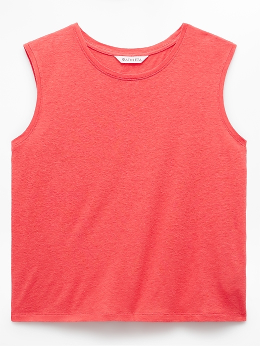 Image number 7 showing, Getaway Linen Blend Muscle Tank