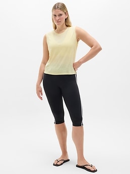 Getaway Linen Blend Muscle Tank - Yellow - image 4