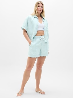 Retreat Linen Short Sleeve Shirt - Blue - image 2