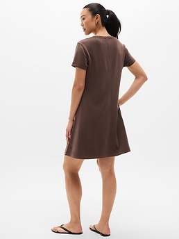 Seasoft Tee Dress - Brown - image 3