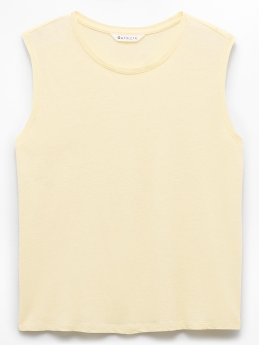 Image number 7 showing, Getaway Linen Blend Muscle Tank