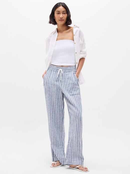 Image number 6 showing, Retreat Linen High Rise Wide Leg Pant