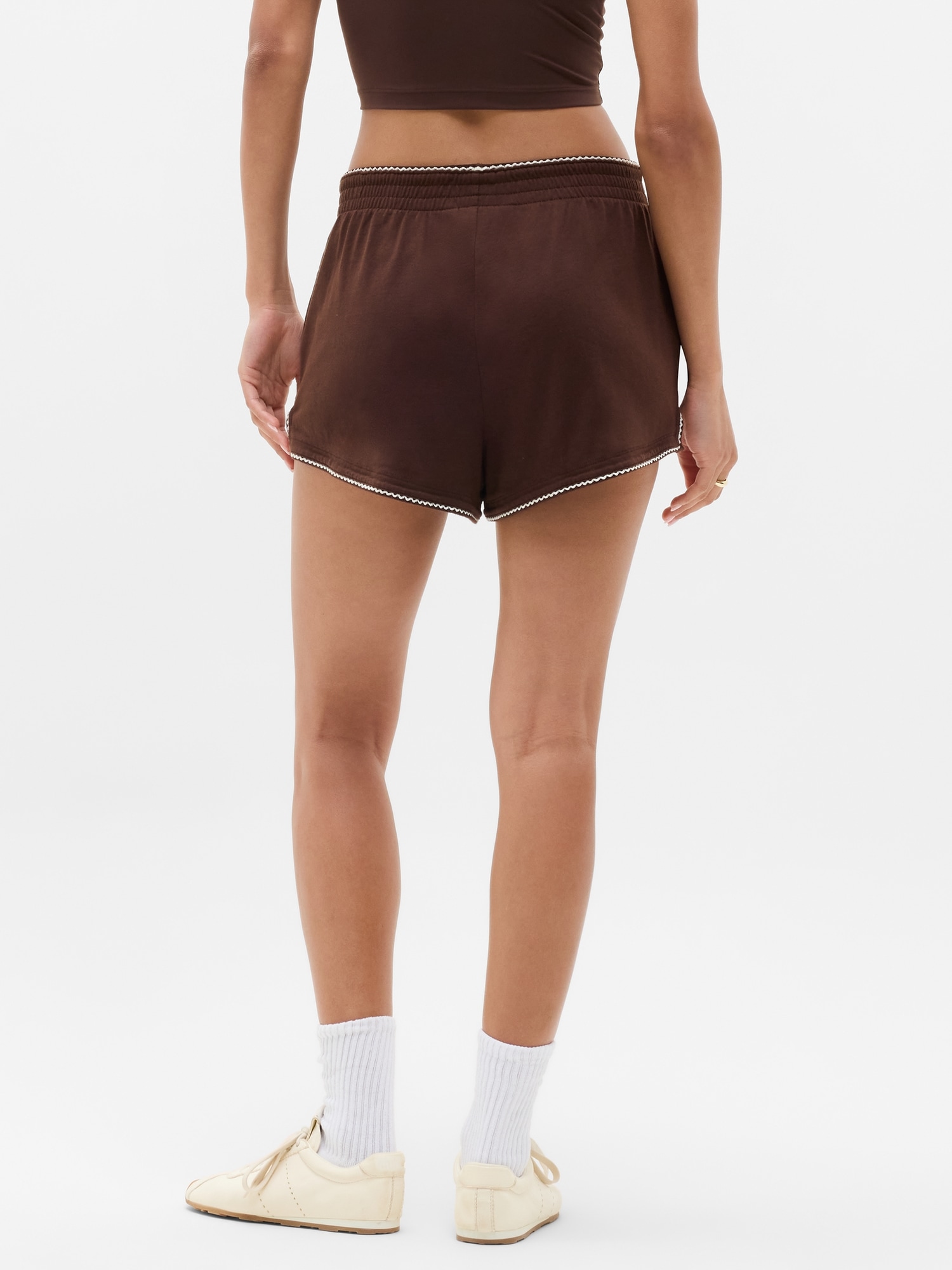 Airy Cotton Terry Mid Rise Picot Shortie