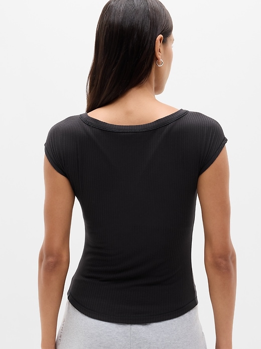Image number 3 showing, Perfect Rib Boatneck Tee