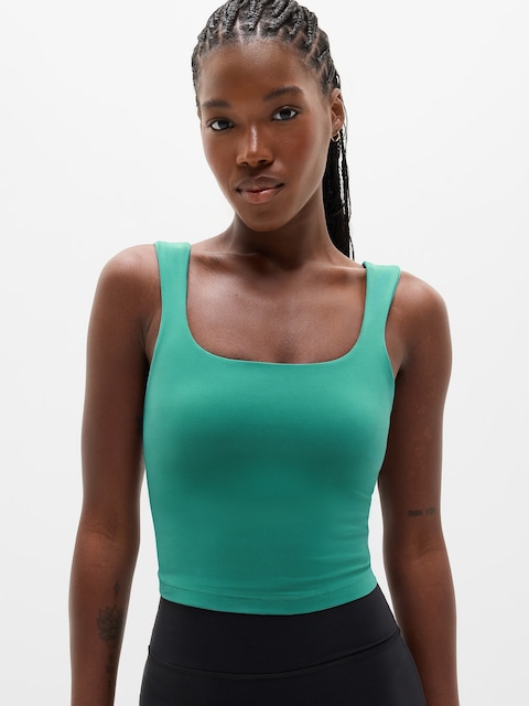Transcend Square Neck Crop Sports Bra D-DD