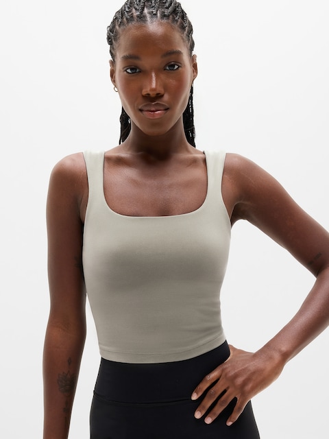 Transcend Square Neck Crop Sports Bra D-DD