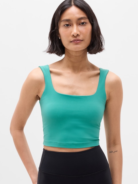 Transcend Square Neck Crop Sports Bra A-C