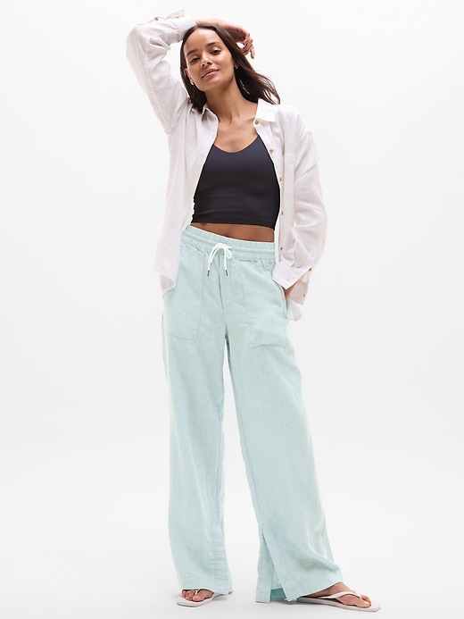 Image number 1 showing, Retreat Linen High Rise Wide Leg Pant