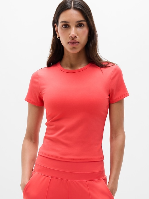 Image number 1 showing, Signature Rib Crop Tee