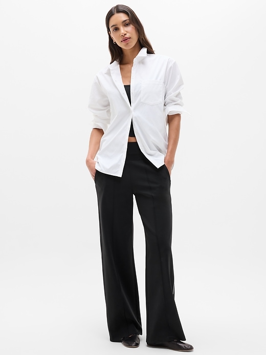 Image number 1 showing, Venice High Rise Track Stripe Wide Leg Pant