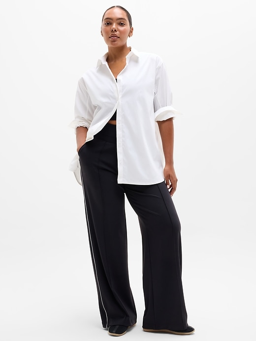 Image number 6 showing, Venice High Rise Track Stripe Wide Leg Pant