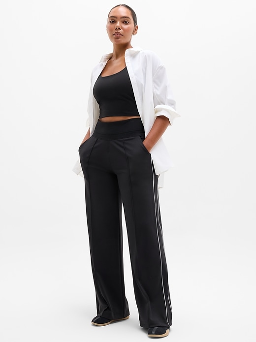 Image number 5 showing, Venice High Rise Track Stripe Wide Leg Pant