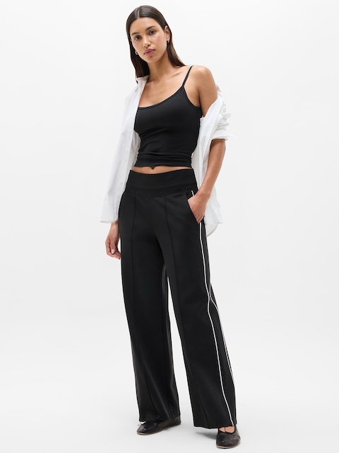 Venice High Rise Track Stripe Wide Leg Pant