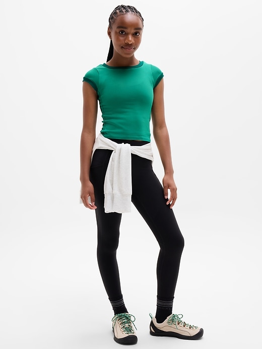 Image number 2 showing, Athleta Girl Rise Above Rib Finish Line Tee