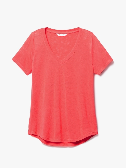 Image number 7 showing, Breezy Scoop V-Neck Tee