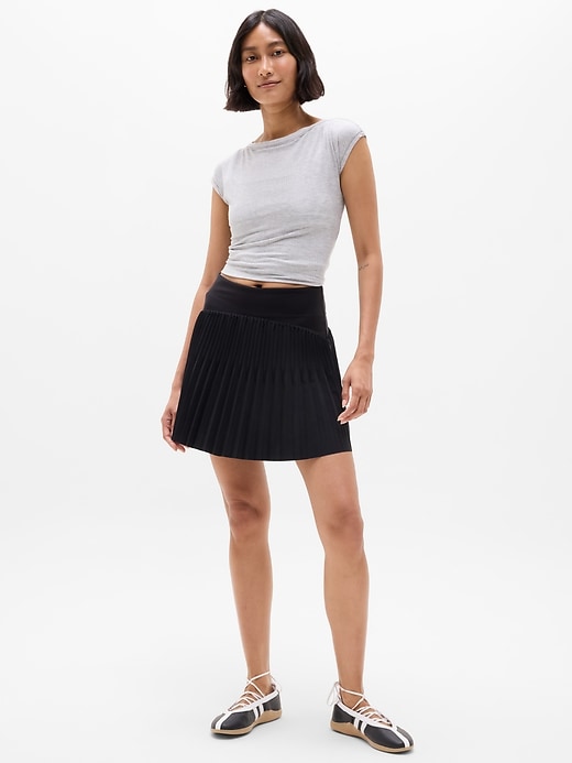 Image number 1 showing, Featherweight Plissé Skort