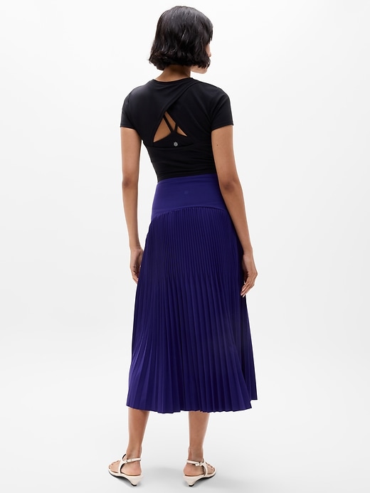Image number 6 showing, Featherweight Plissé Midi Skirt