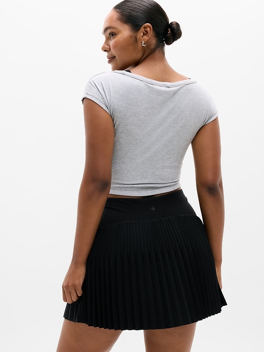 Image number 6 showing, Featherweight Plissé Skort