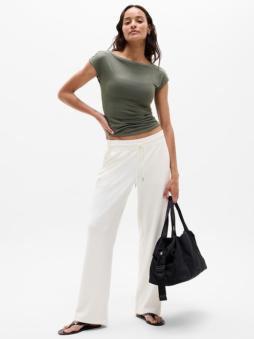 Image number 2 showing, Perfect Rib Boatneck Tee